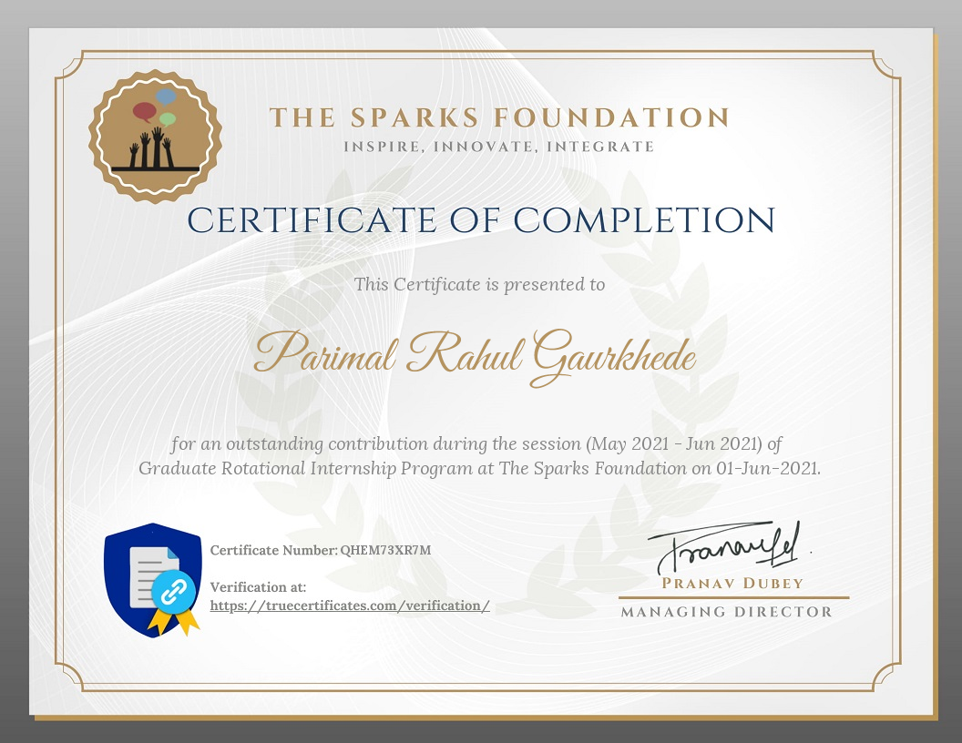 View Certificate